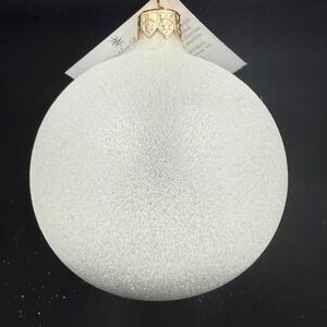 1998 Christopher Radko Frost White 3" Ornament 98-143-8